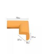 Car Boy Co Ltd Protectie colturi Car Boy Safety 37x70x31x9mm Galben