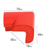 Car Boy Co Ltd Protectie colturi Car Boy Safety 55x70x48x18mm Rosu
