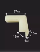 Car Boy Co Ltd Set 2 protectii colturi Car Boy Safety Fosforescenta 18x37x15x4 mm