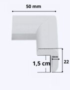 Car Boy Co Ltd Set 4 protectii colturi Carboysafety din spuma lemn alb 24x50x22x6 mm