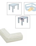 Car Boy Co Ltd Set 4 protectii colturi Carboysafety din spuma lemn alb 24x50x22x6 mm
