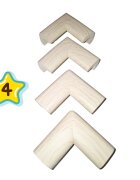 Car Boy Co Ltd Set 4 protectii colturi Carboysafety din spuma lemn alb 24x50x22x6 mm