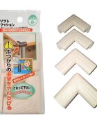 Car Boy Co Ltd Set 4 protectii colturi Carboysafety din spuma lemn alb 24x50x22x6 mm