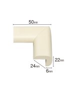 Car Boy Co Ltd Set 4 protectii colturi pentru mobila Car Boy Safety Crem din spuma 24x50x22x6