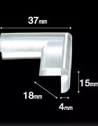 Car Boy Co Ltd Set 4 protectii transparente pentru colturi 18x400x11x15x4