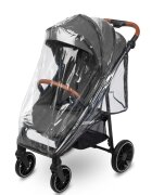 CARETERO Carucior pentru copii Elma Dark Grey 0-4 anispatar reglabil roti EVA copertina extensibila maner parental reglabil husa de ploaie si saculet iarna incluse