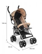 CARETERO Carucior sport Alfa Grey cu roti pivotantespatar reglabilbara detasabilapernuta pentru cap integratapliere tip umbrela si maner transport