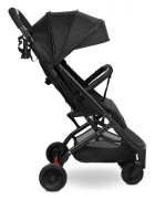 CARETERO Carucior sport copii Sfera Black cu spatar reglabilcapotinacenturi de sigurantahusa de ploaiepliere compacta si sistem troller compatibil cu avion