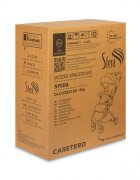 CARETERO Carucior sport copii Sfera Black cu spatar reglabilcapotinacenturi de sigurantahusa de ploaiepliere compacta si sistem troller compatibil cu avion