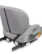 CARETERO Inaltator auto copii Irbis I-Size Grey Melange 125-150 cm fixare cu isofix centura de ghidaj spatar reglabil si detasabil husa lavabila cotiere Certificat R129