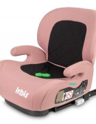 CARETERO Inaltator auto copii Irbis I-Size Pink 125-150 cm fixare cu isofix centura de ghidaj spatar reglabil si detasabil husa lavabila cotiere Certificat R129