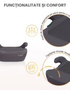 CARETERO Inaltator auto copii Jaguar I-Size Bej 125-150 cm fixare cu isofix husa detasabila