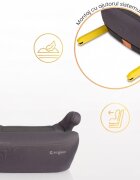 CARETERO Inaltator auto copii Jaguar I-Size Graphit 125-150 cm fixare cu isofix husa detasabila
