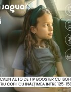 CARETERO Inaltator auto copii Jaguar I-Size Graphit 125-150 cm fixare cu isofix husa detasabila