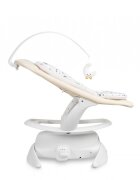 CARETERO Leagan electric si sezlong 2in1 pentru copii Noco Beige cu sezut rotativ 360senzor inteligent de miscare5 vitezepanou cu muzica si sunete naturatelecomandacentura de siguranta