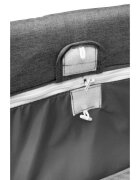 CARETERO Patut pentru copii Basic Plus Graphite pliabil cu doua nivele roti fereastra cu fermoar saltea pliabila si geanta transport incluse