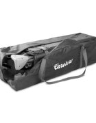 CARETERO Patut pentru copii Basic Plus Graphite pliabil cu doua nivele roti fereastra cu fermoar saltea pliabila si geanta transport incluse