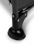 CARETERO Patut pliabil pentru copii Basic Graphite cu un nivelfereastra acces cu fermoar saltea pliabila 120x690 cm si geanta transport incluse greutate admisa 15 kg dimensiune 125x66x75.5 cm