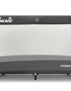 CARETERO Patut pliabil pentru copii Basic Graphite cu un nivelfereastra acces cu fermoar saltea pliabila 120x690 cm si geanta transport incluse greutate admisa 15 kg dimensiune 125x66x75.5 cm