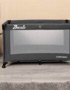 CARETERO Patut pliabil pentru copii Basic Graphite cu un nivelfereastra acces cu fermoar saltea pliabila 120x690 cm si geanta transport incluse greutate admisa 15 kg dimensiune 125x66x75.5 cm