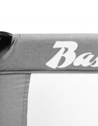 CARETERO Patut pliabil pentru copii Basic Grey cu un nivelfereastra acces cu fermoar saltea pliabila 120x690 cm si geanta transport incluse greutate admisa 15 kg dimensiune 125x66x75.5 cm