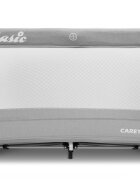 CARETERO Patut pliabil pentru copii Basic Grey cu un nivelfereastra acces cu fermoar saltea pliabila 120x690 cm si geanta transport incluse greutate admisa 15 kg dimensiune 125x66x75.5 cm