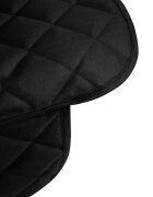 CARETERO Protectie dubla matlasata pentru bancheta auto Black 127x125 cmcu orificii pentru isofix si centuri de sigurantabenzi elasticematerial impermeabil