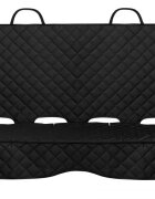 CARETERO Protectie dubla matlasata pentru bancheta auto Black 127x125 cmcu orificii pentru isofix si centuri de sigurantabenzi elasticematerial impermeabil