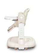 CARETERO Scaun de masa multifunctional Sitron Bej 3in1 transformabil in scaun de masabalansoarpremergator masuta si suport picioare reglabile inaltime ajustabila roti silentioase centuri de siguranta pernuta reductor