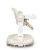 CARETERO Scaun de masa multifunctional Sitron Bej 3in1 transformabil in scaun de masabalansoarpremergator masuta si suport picioare reglabile inaltime ajustabila roti silentioase centuri de siguranta pernuta reductor