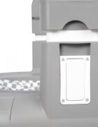 CARETERO Scaun de masa multifunctional Sitron Gri 3in1 transformabil in scaun de masabalansoarpremergator masuta si suport picioare reglabile inaltime ajustabila roti silentioase centuri de siguranta pernuta reductor
