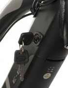CARPAT Bicicleta Electrica C275H7E NegruGri MTB Hidraulica E-Bike roti 27.5 inch 11 viteze motor 250W autonomie Max 60 km baterie integrata in cadru Litiu-Ion 36V 10.4Ah