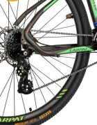 CARPAT Bicicleta Hidraulica MTB-HT Wrangler C2959AH GriVerde schimbator Shimano 24 viteze cadru aluminiu 29 inch furca cu suspensie pe arcechipata cu cric anvelope Hakuba greutate maxima utilizator 120 Kg