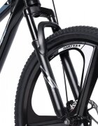 CARPAT Bicicleta MTB Evolution C27313M NegruGriAlb 27.5 inch cadru din aluminiu frana mecanica pe disc suspensie pe arc
