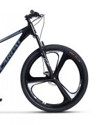CARPAT Bicicleta MTB Evolution C27313M NegruGriAlb 27.5 inch cadru din aluminiu frana mecanica pe disc suspensie pe arc