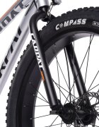 CARPAT Bicicleta MTB-Fat Bike Aventus C26217A 26 Inch griportocaliunegru inaltime maxima utilizator 150-195 cm pana la 120 kg Sistem de franare mecanic pe disc Anvelope Compass suspensie pe arc