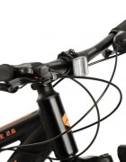 CARPAT Bicicleta MTB-Fat Bike Bigone C26278G NegruPortocaliu Schimbator spate Shimano Altus 16 viteze roti 26 inch frane mecanice disc inaltime utilizator 150-195 cm greutate suportata 120 kg