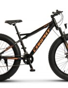 CARPAT Bicicleta MTB-Fat Bike Bigone C26278H schimbator spate Shimano Altus 16 viteze roti 26 inch frane Mecanice Disc NegruPortocaliu