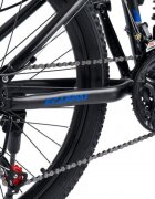 CARPAT Bicicleta MTB Full-Suspension E- E2460A NegruGriAlbastru roti 24 inch inaltime utilizator 130-150 cm greutate suportata 100 kg