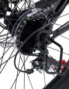 CARPAT Bicicleta MTB Full-Suspension E- E2460A NegruGriAlbastru roti 24 inch inaltime utilizator 130-150 cm greutate suportata 100 kg