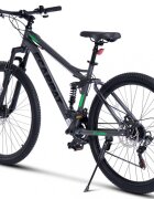 CARPAT Bicicleta MTB Full-Suspension E- E2660A GriNegruVerde roti 26 inch 150-165 cm inch greutate suportata 100 kg