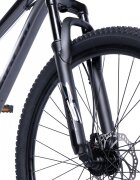 CARPAT Bicicleta MTB Full-Suspension E- E2660A GriNegruVerde roti 26 inch 150-165 cm inch greutate suportata 100 kg