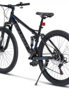 CARPAT Bicicleta MTB Full-Suspension E- E2660A NegruGriAlbastru 26 inch 150-165 cm inch greutate suportata 100 kg