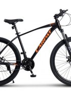 CARPAT Bicicleta MTB Invictus C27357C NegruPortocaliu roti 27.5 inch inaltime utilizator 160-175 cm greutate suportata 120 kg