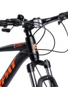CARPAT Bicicleta MTB Invictus C27357C NegruPortocaliu roti 27.5 inch inaltime utilizator 160-175 cm greutate suportata 120 kg