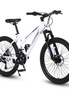 CARPAT Bicicleta MTB One S26103 Alb roti 26 inch inaltime utilizator 150-165 cm greutate suportata 120 kg