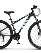 CARPAT Bicicleta MTB Ride C29303H NegruTurcoaz roti 29 inch echipare Shimano manete secventiale frane hidraulice cabluri integrate 21 viteze