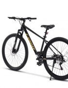 CARPAT Bicicleta MTB Tanker C29312B NegruGalben roti 29 inch 21 viteze frana pe disc inaltime utilizator 175-190 cm greutate suportata 120 kg