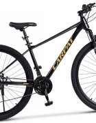 CARPAT Bicicleta MTB Tanker C29312B NegruGalben roti 29 inch 21 viteze frana pe disc inaltime utilizator 175-190 cm greutate suportata 120 kg