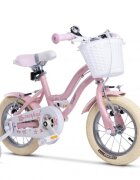 CARPAT Bicicleta pentru copii 2-4 ani C12178A Roz 12 inch cu roti ajutatoare si cosulet